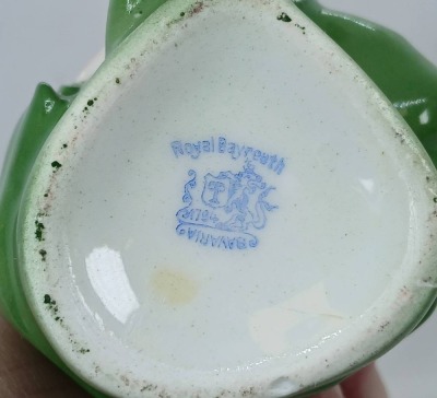 Royal Bayreuth Green Lamplighter Creamer - 5