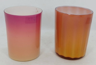 (2) Art Glass Tumblers - 2