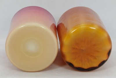 (2) Art Glass Tumblers - 4