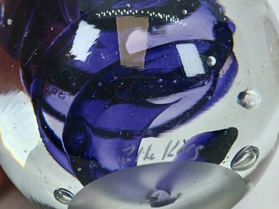 (2) Artist signed Karg Glass Paperweights - 7