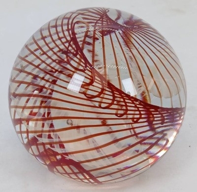 (2) Artist signed Karg Glass Paperweights - 8