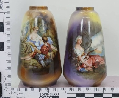 (2) RS Prussia-style Scenic Vases - 6