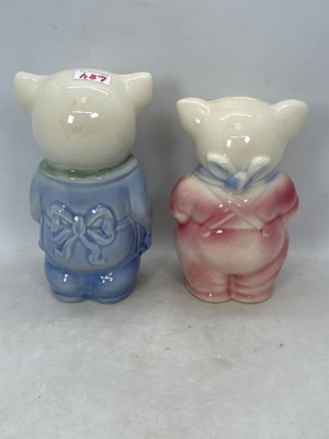 (2) Shawnee Pottery pig banks - 5