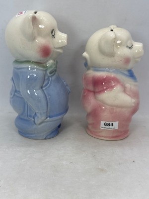 (2) Shawnee Pottery pig banks - 6