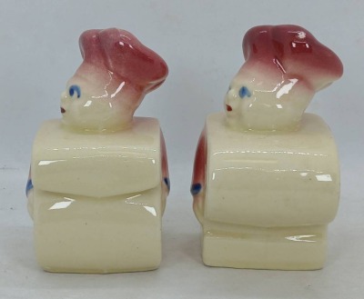 Shawnee Pottery Chef Salt and Pepper Shakers - 4
