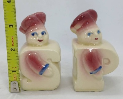 Shawnee Pottery Chef Salt and Pepper Shakers - 8