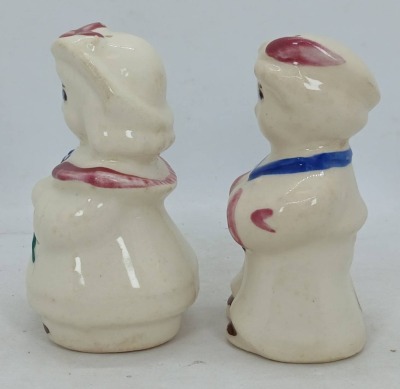 Ceramic Sailor Boy and Girl Salt and Pepper Shakers - 2