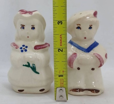 Ceramic Sailor Boy and Girl Salt and Pepper Shakers - 7