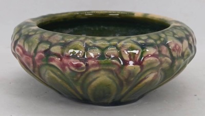 Decorative Pottery Bowl, Floral Motif
