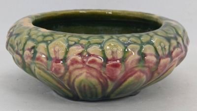 Decorative Pottery Bowl, Floral Motif - 3