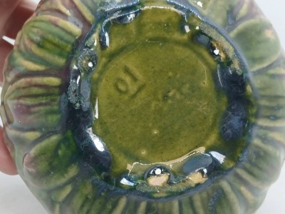 Decorative Pottery Bowl, Floral Motif - 4