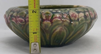 Decorative Pottery Bowl, Floral Motif - 7