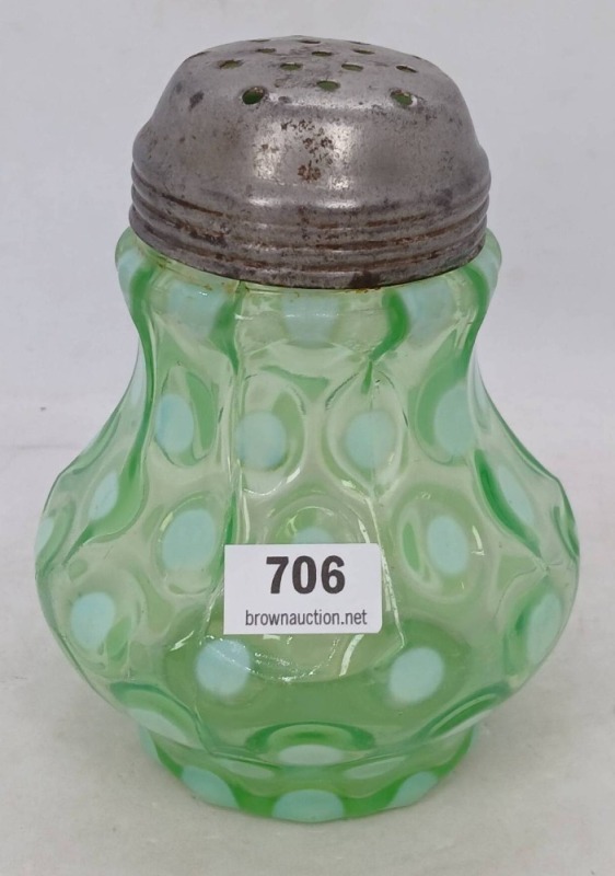 Coin-Dot Glass Shaker, 4.75 Inches Tall
