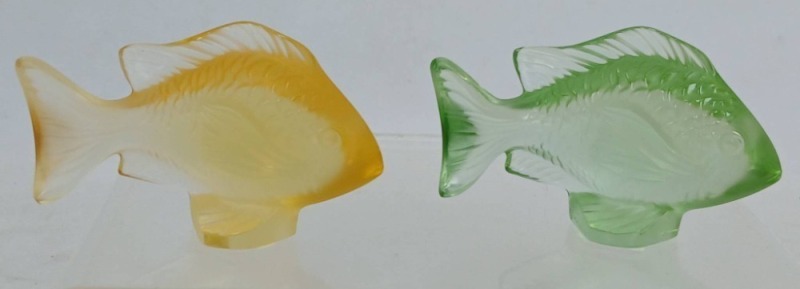 Lalique Glass Damsel Fish Pair