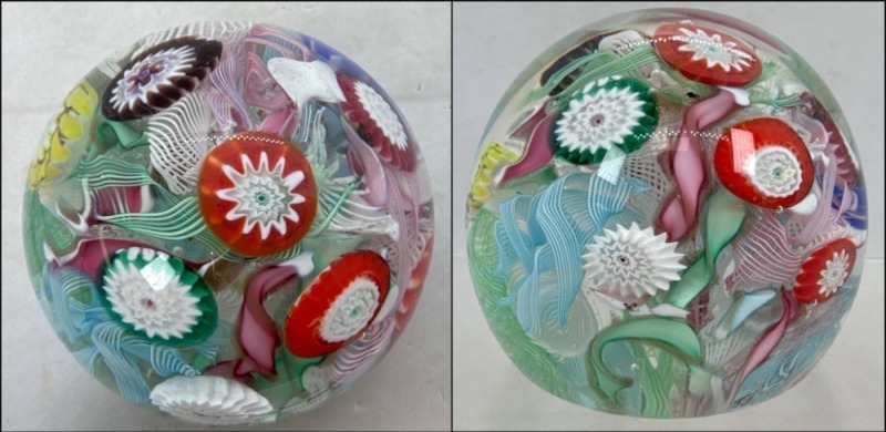 Murano Glass Millefiori Paperweight