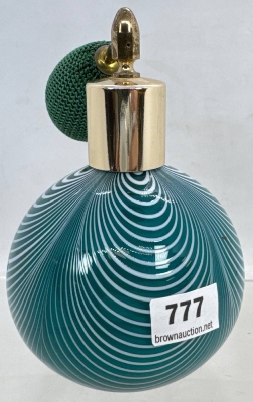 Striped Glass Perfume Atomizer With Bulb