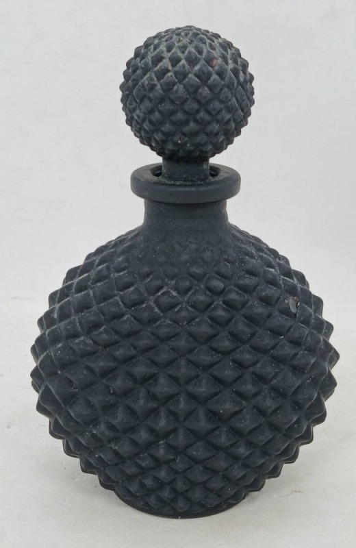 Matte Black Glass Perfume Bottle