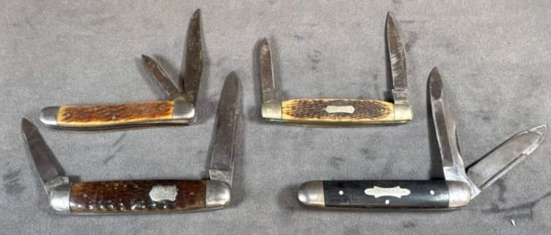 (4) Vintage Folding Pocket Knives