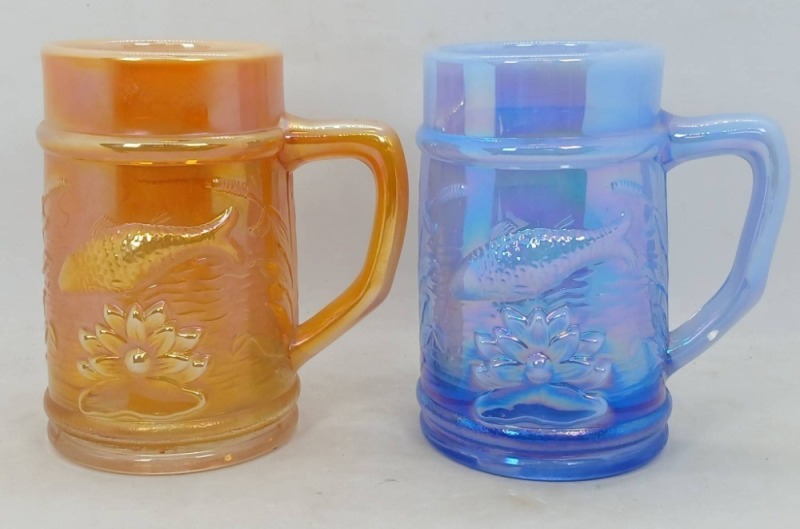 Fenton Carnival Glass Convention Mugs, 1982 & 1989