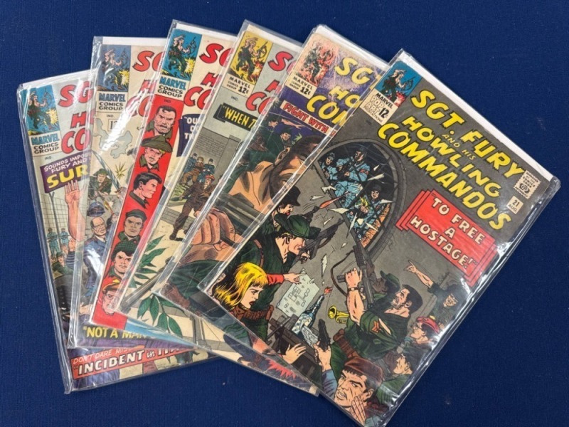6 Sgt. Fury Comic Books