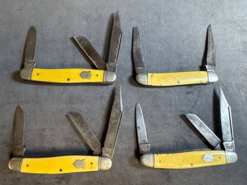 Four Folding Knives: Camillus and Hibbard