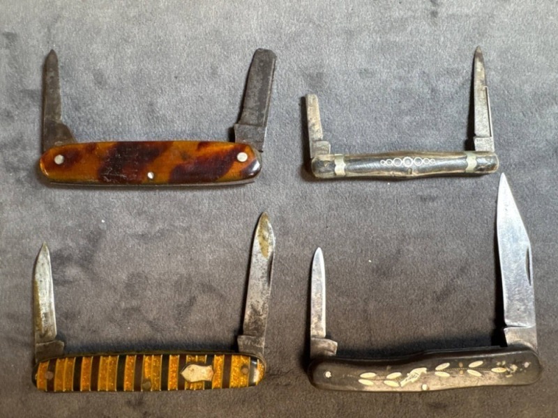 Four Vintage Folding Pocket Knives