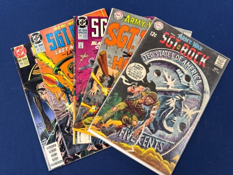 (5) Sgt. Rock Comic Books