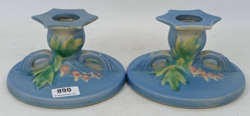 Roseville Bleeding Heart 1140-2" Candle Holders