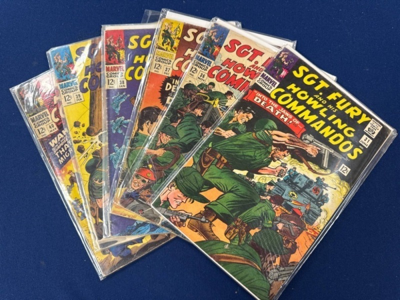 6 Sgt. Fury Comic Books