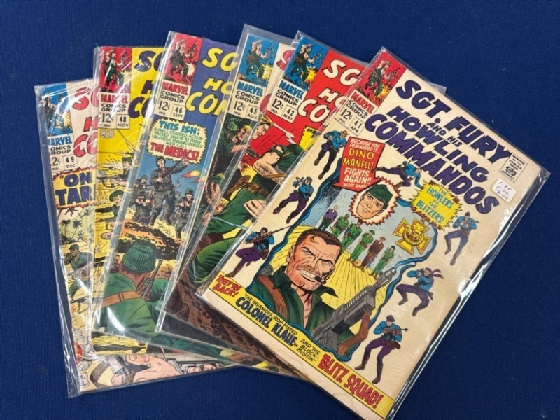 Six Sgt. Fury Comic Books by Marvel