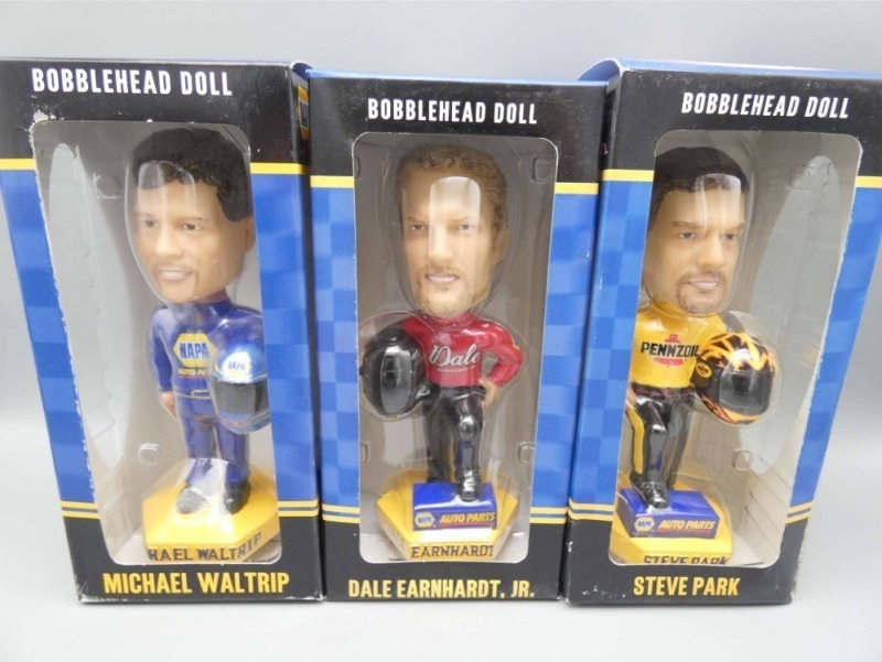 3 NASCAR Bobblehead Dolls