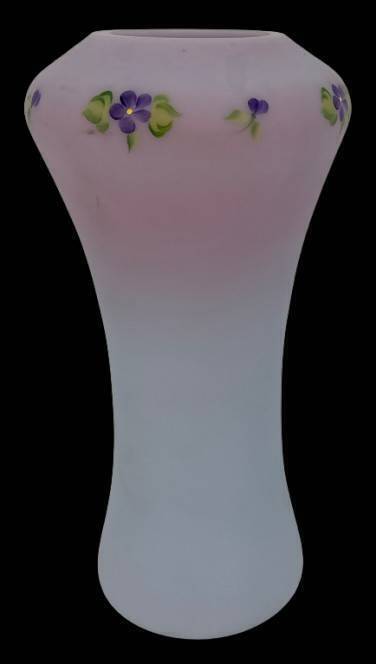 Fenton Hand-Painted Glass Vase