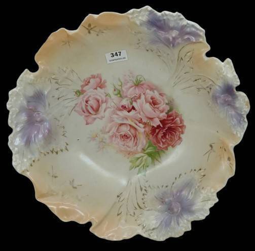 R.S. Prussia Carnation Mold Floral Bowl