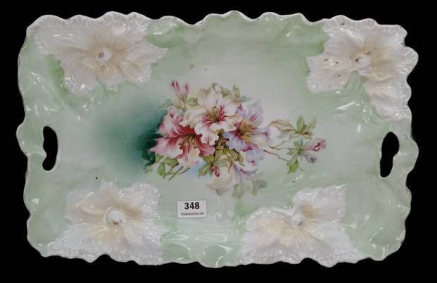 RS Prussia Carnation Mold Dresser Tray