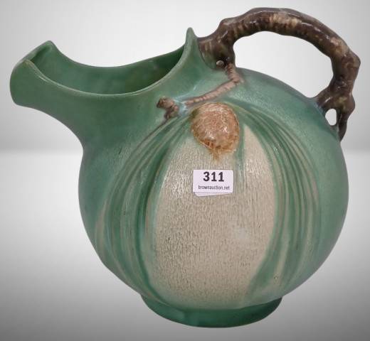 Roseville Pine Cone Ice-Lip Pitcher