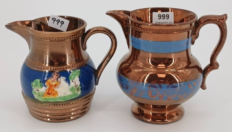 Copper Lustre Pitchers