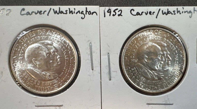 1952 Carver-Washington Silver Half Dollars