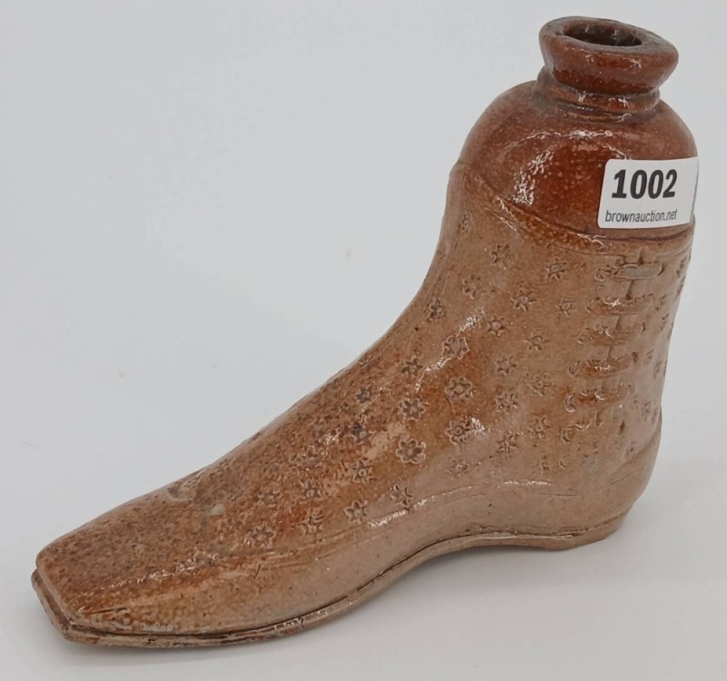 Stoneware Boot-Shaped Bottle/Flask