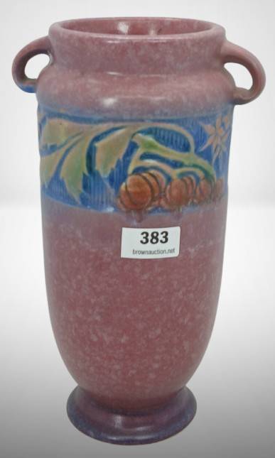Roseville Baneda 590-7" Pink Vase
