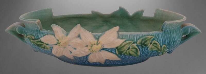 Roseville Clematis 460-12" Blue Console Bowl