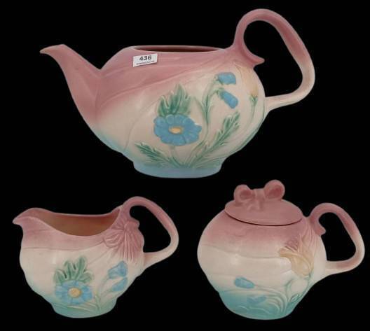 Hull Bow Knot 3-Piece Tea Set in Pink/Blue