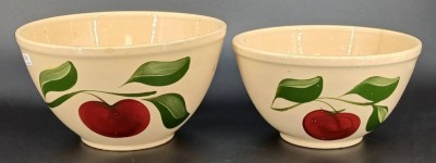 (4) Watt Pottery Mixing Bowls - 2