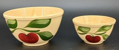 (4) Watt Pottery Mixing Bowls - 11