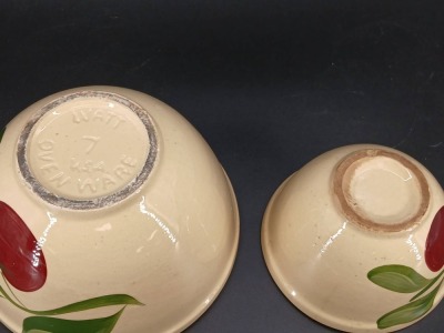 (4) Watt Pottery Mixing Bowls - 16