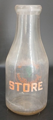 Metal Carrier with (6) Glass Milk Bottles - 7