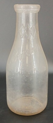 Metal Carrier with (6) Glass Milk Bottles - 8