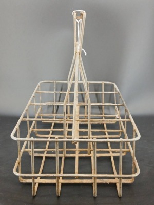 Wire Milk Bottle Carrier With Handle - 4