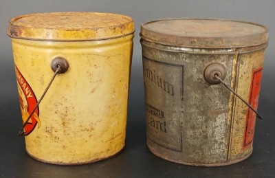 (2) Lard Tins with Branding - 2