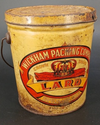 (2) Lard Tins with Branding - 5