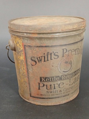 (2) Lard Tins with Branding - 7
